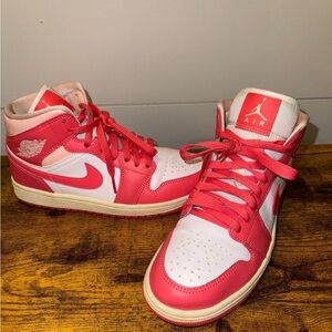 Nike High-Top Sneakers in Pink and White